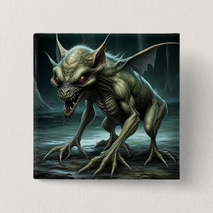 Chupacabra - Cryptid Monsters or Animals Button
