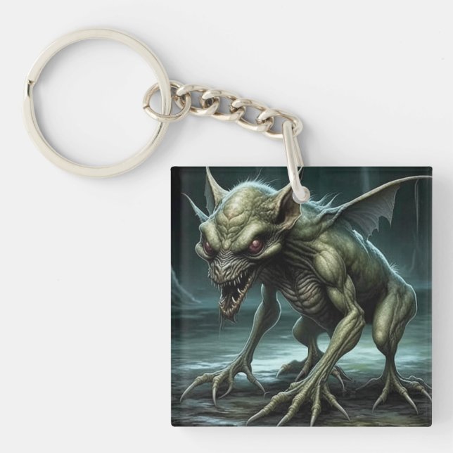 Chupacabra - Cryptid Monsters or Animals Keychain (Front)