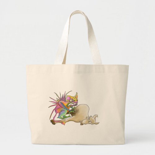 Chupacabra Goat_sucker Large Tote Bag