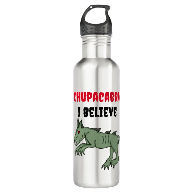 Chupacabra | I Believe  Stainless Steel Water Bottle (Front)