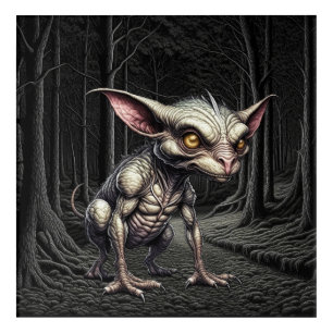 Chupacabra in the Woods Cryptid Acrylic Print
