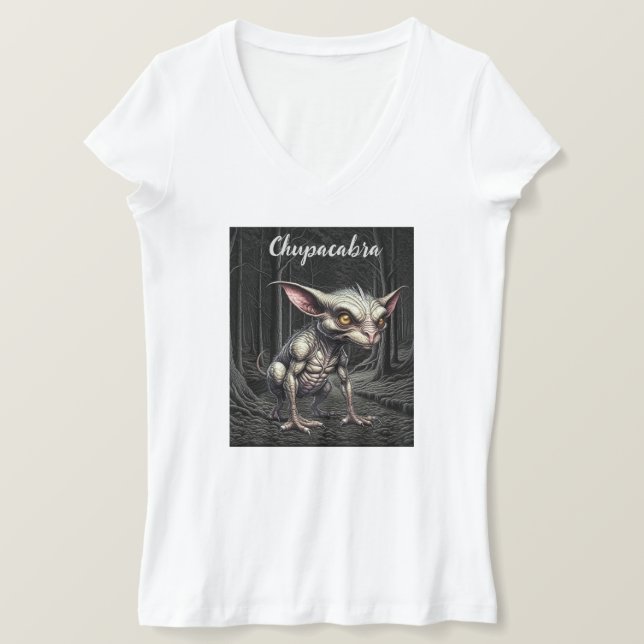 Chupacabra in the Woods Cryptid T-Shirt (Design Front)