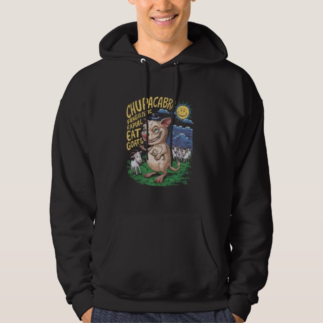 Chupacabra Legendary Creature Mythical Beast Crypt Hoodie (Front)