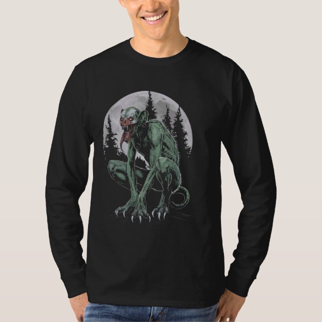Chupacabra Legendary Creature Mythical Beast Crypt T-Shirt (Front)