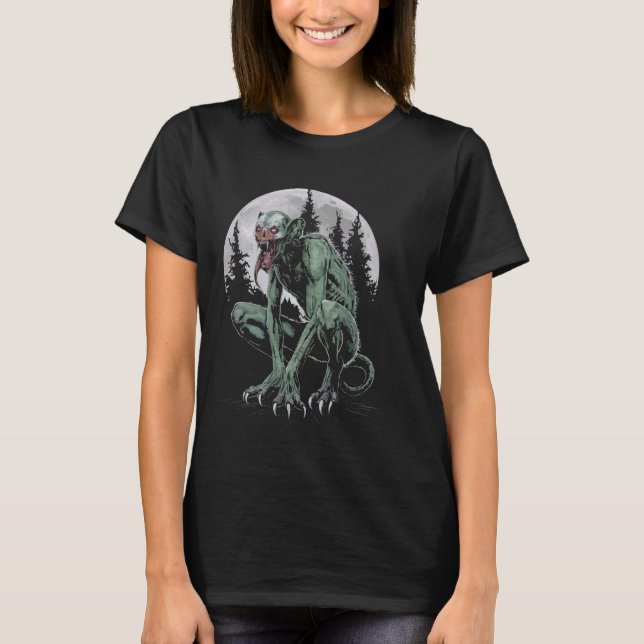 Chupacabra Legendary Creature Mythical Beast Crypt T-Shirt (Front)