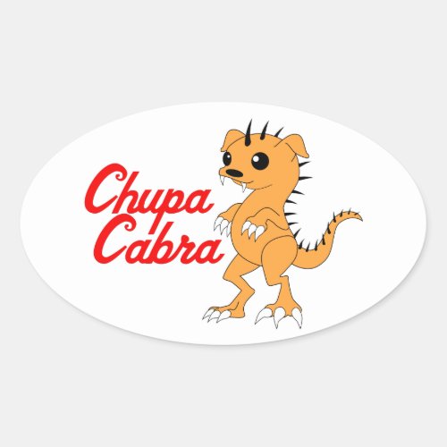 Chupacabra Oval Sticker