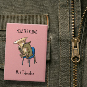 Chupacabra Tuba Player Tubacabra Wordplay Artwork Button