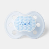 Chupete fish in the sea and blue bottom with name pacifier (Front)