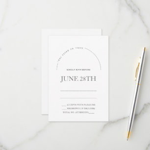 Chuppah in Arch Jewish Rsvp Card & Envelope