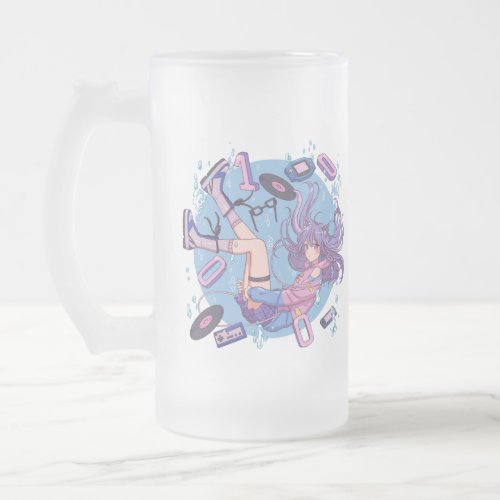 chupuglass frosted glass beer mug
