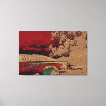 Churberg  Fanny - Shore Landscape (modified) Canvas Print by niceartpaintings at Zazzle