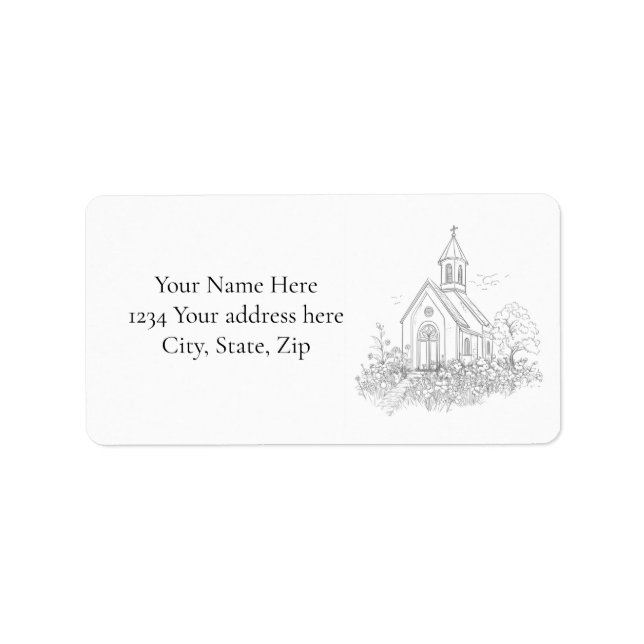 Church Address Label (Front)