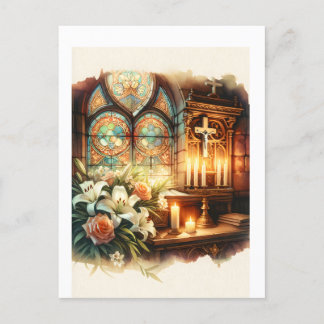 Church Altar Personalized  Postcard
