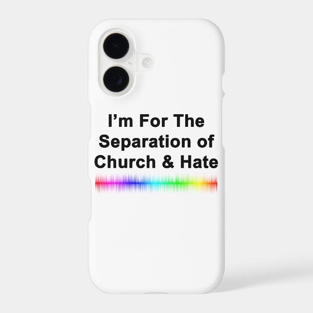 Church and Hate Iphone Case (Back)