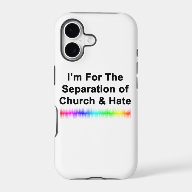 Church and Hate Iphone Case (Back)