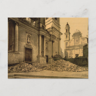Church and Rubble, Sanremo, Liguria, Italy Postcard