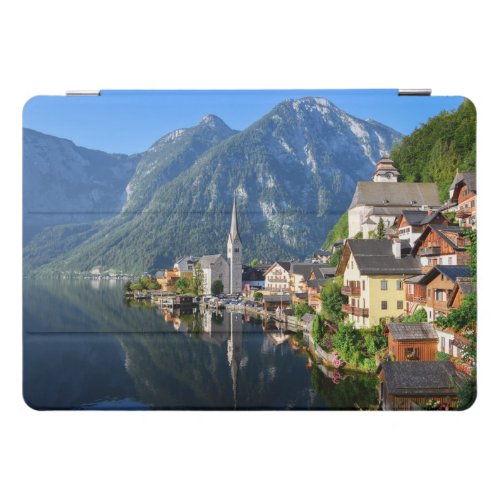 Church and village of Hallstatt Austria with Alps iPad Pro Cover