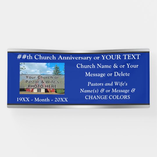 church anniversary banners photo text colors banner zazzle com