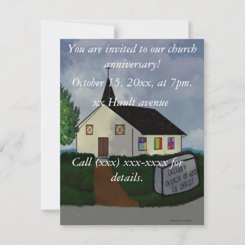 Church anniversary Invitation