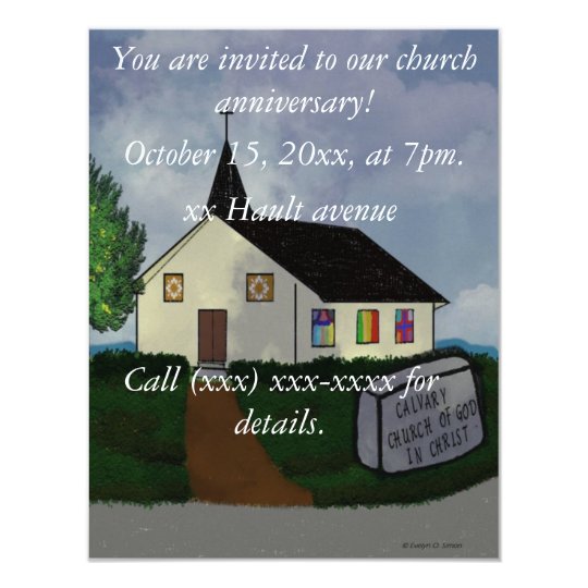 church anniversary invitation