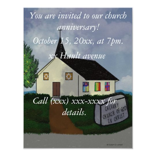 Church anniversary Invitation  Zazzle.com