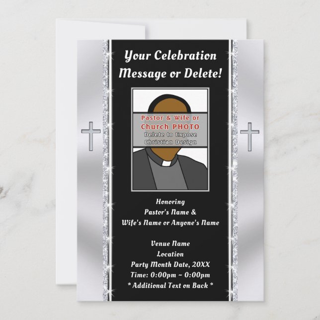 Church Anniversary Invitation Card ANY CELEBRATION (Front)