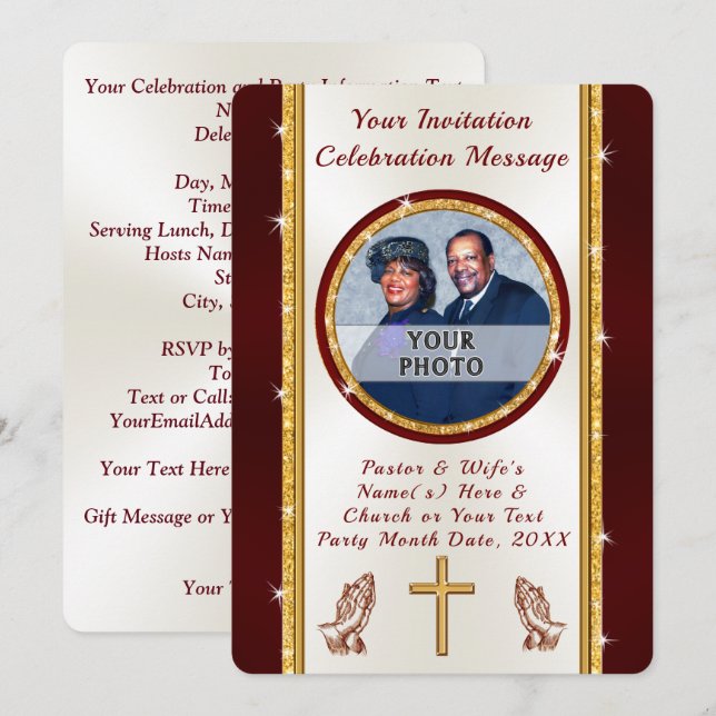 Church Anniversary Invitation or ANY Occasion (Front/Back)
