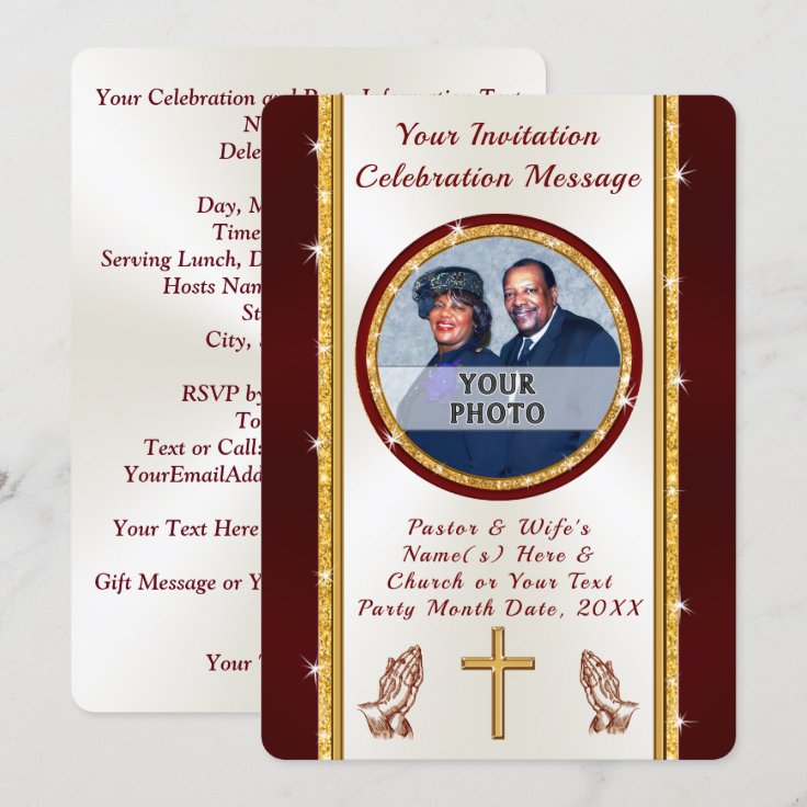 Church Anniversary Invitation or ANY Occasion Zazzle