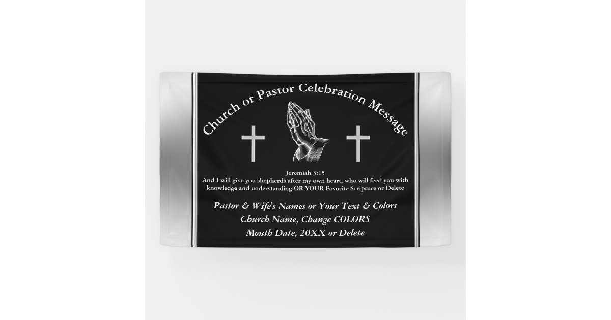Church Anniversary or Pastor Anniversary Banner | Zazzle.com