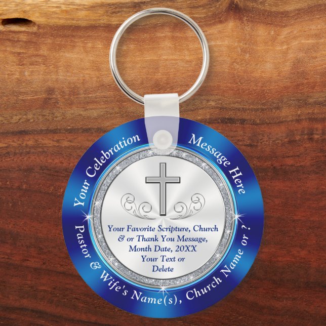 Church Anniversary Souvenirs for Church Members Keychain (Front)