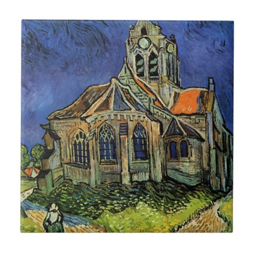 Church at Auvers by Vincent van Gogh Tile