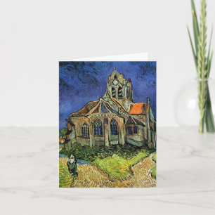 Church at Auvers by Vincent van Gogh Wedding Letterpress Thank You Card