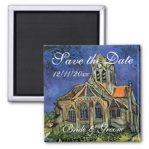 Church at Auvers by Vincent van Gogh Wedding Magnet