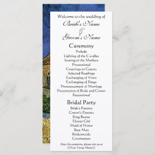 Church at Auvers by Vincent van Gogh Wedding Program