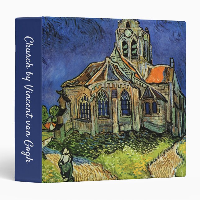 Church at Auvers-sur-Oise by Vincent van Gogh 3 Ring Binder (Front/Spine)