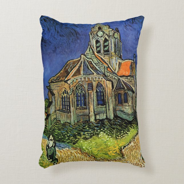 Church at Auvers-sur-Oise by Vincent van Gogh Accent Pillow (Front(Vertical))