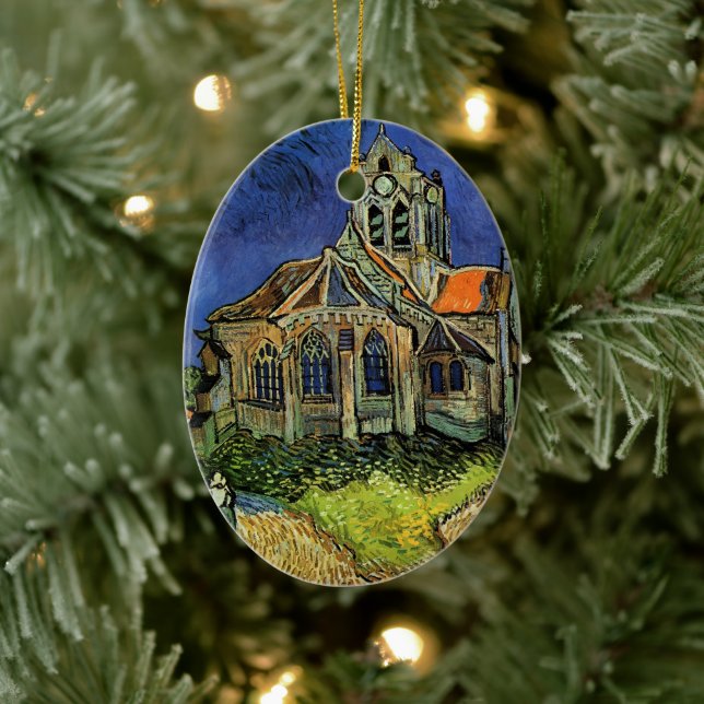 Church at Auvers-sur-Oise by Vincent van Gogh Ceramic Ornament (Tree)