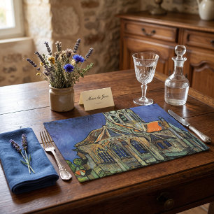 Church at Auvers-sur-Oise by Vincent van Gogh Cloth Placemat