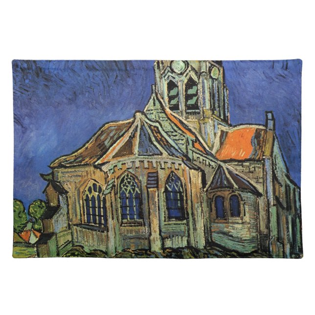 Church at Auvers-sur-Oise by Vincent van Gogh Cloth Placemat (Front)