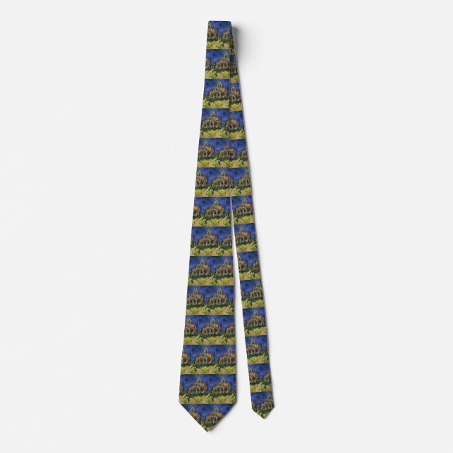 Church at Auvers-sur-Oise by Vincent van Gogh Tie (Front)