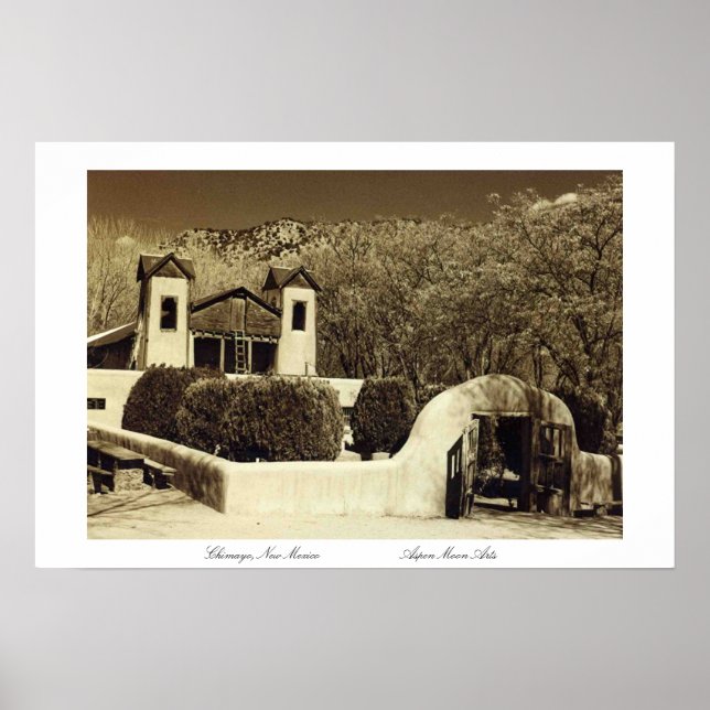 Church at Chimayo, New Mexico Poster (Front)
