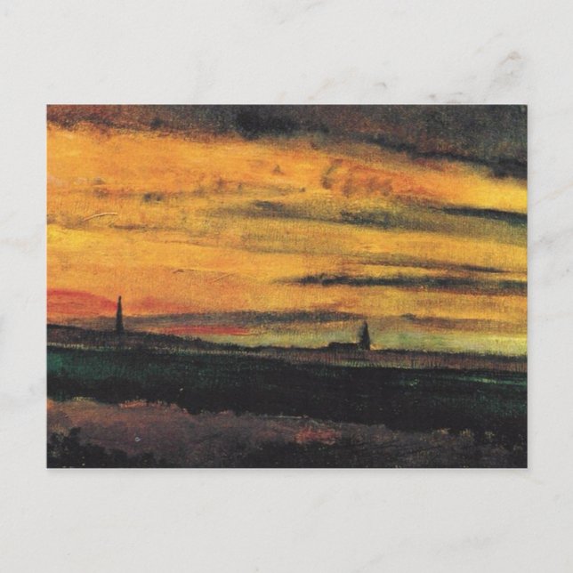 Church at Twilight Van Gogh Fine Art Postcard (Front)