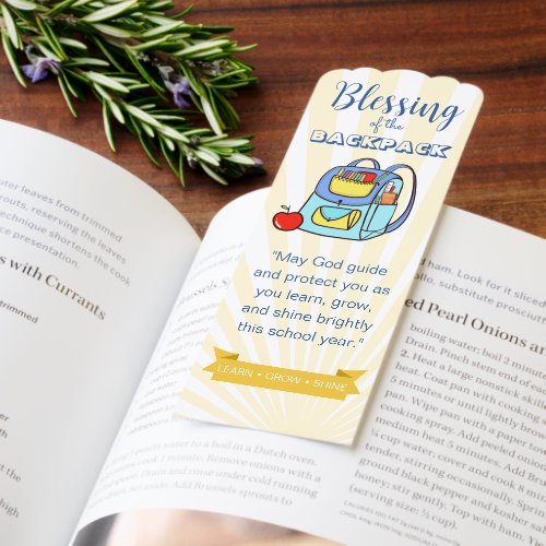 Church Back to School Prayer Bookmark for Students