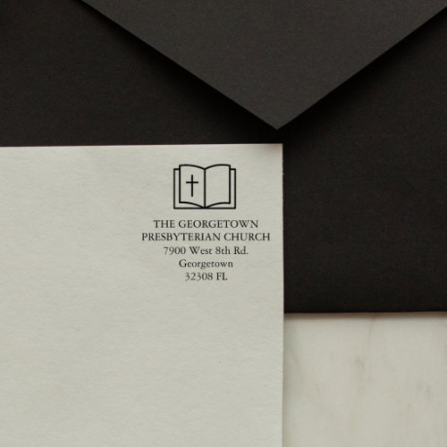 Church Bible Custom Elegant Return Address Self-inking Stamp