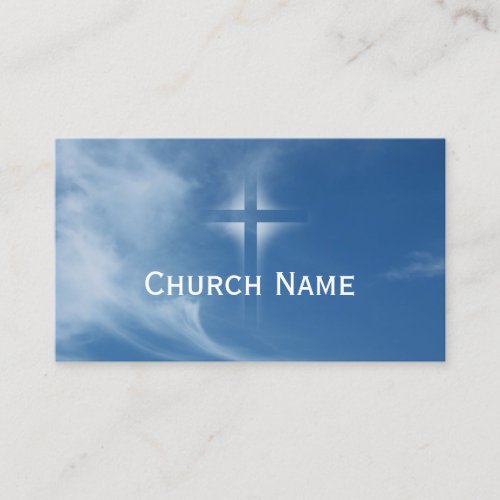 Blue Sky Holy Cross Light Church Business Card