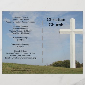 Church Bulletin Customizable Flyer by Churchsupplies at Zazzle