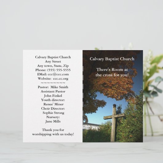 Church Bulletin, Customize (Standing Front)
