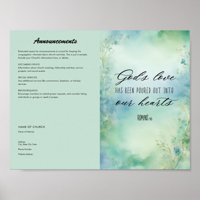 Church Bulletin Poster (Front)