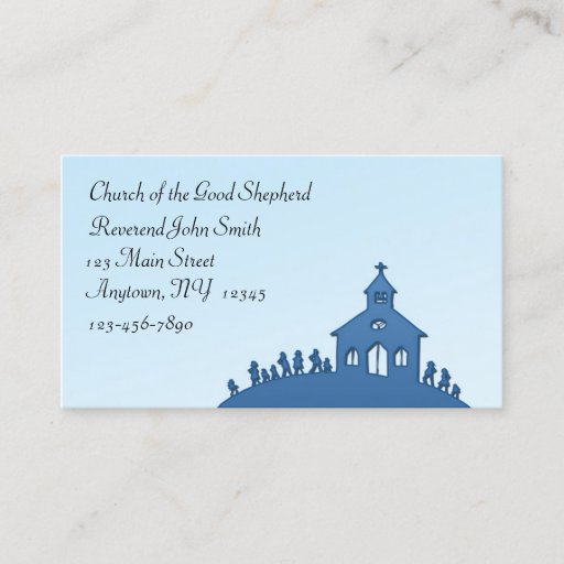 Customizable Church Business Card