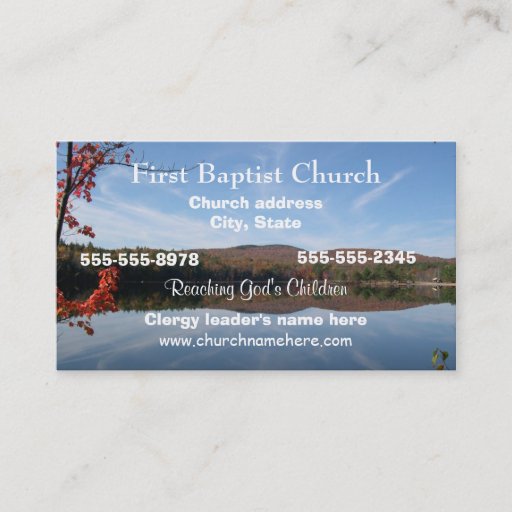Customizable Church Business Card